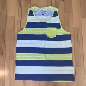 “Free State” Beach/Pool Stripe Tank Top Size Large